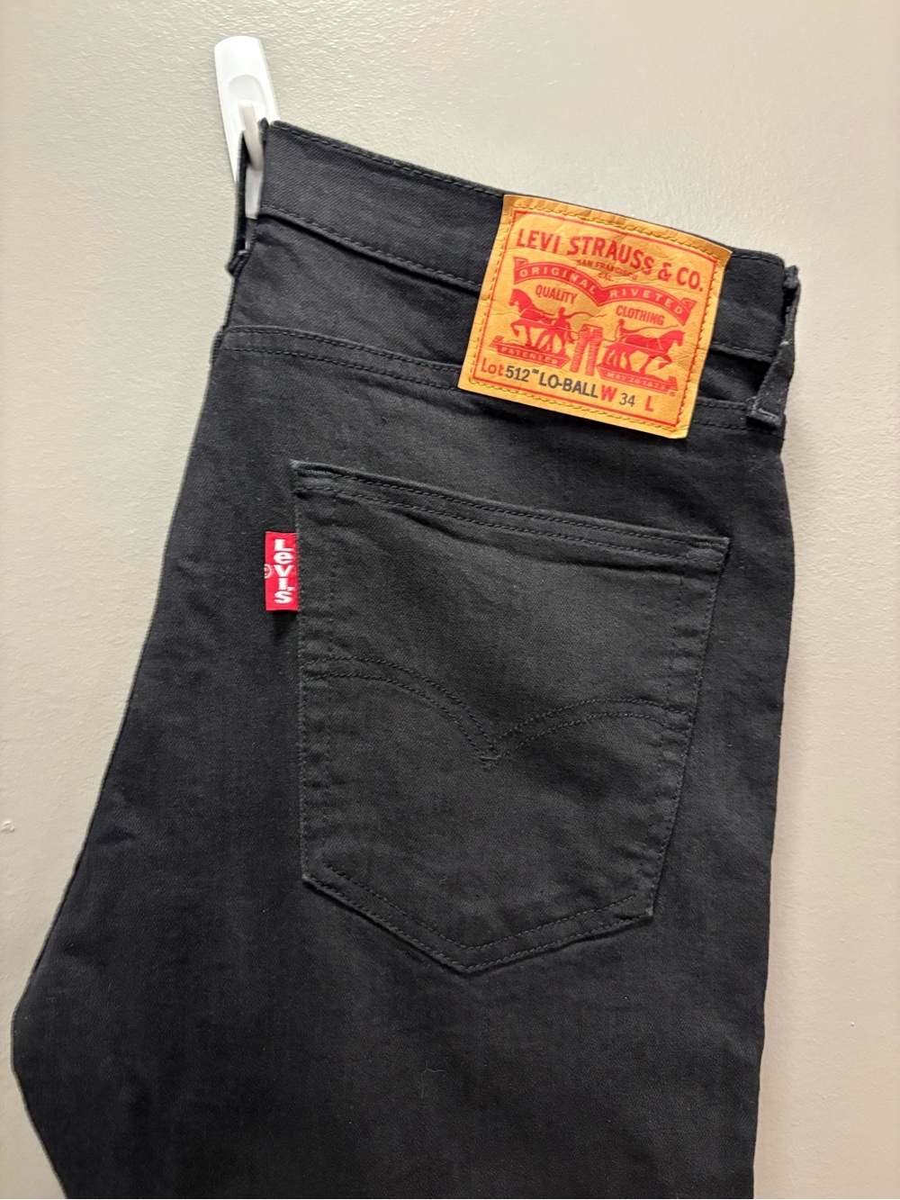 Levi's Men's Black Slim Straight Jeans 34x32